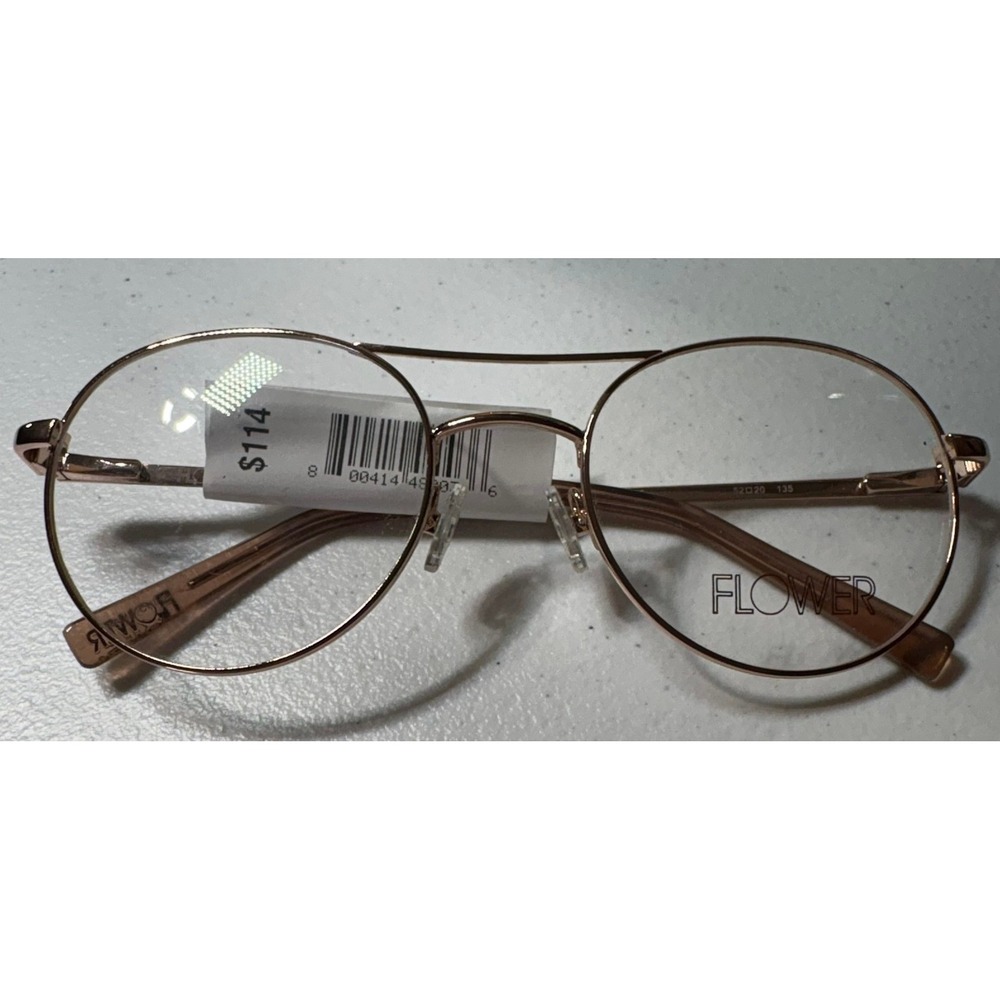 Flower Eyewear Jess Optical Frames Women Rose Gold Aviator FLR6036 780